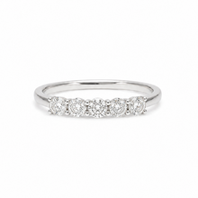 Cargar imagen en el visor de la galería, Anillo Cintillo Plata Circón Blanco