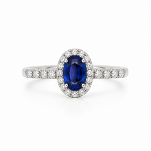 Cargar imagen en el visor de la galería, Anillo Zafiro y Diamantes