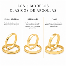 Cargar imagen en el visor de la galería, Argollas Matrimonio Planas- Oro Dorado