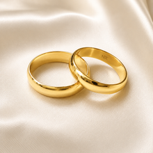 Cargar imagen en el visor de la galería, Argollas Matrimonio Media Caña- Oro Amarillo