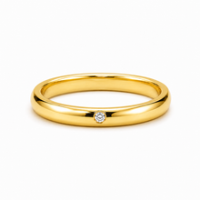 Cargar imagen en el visor de la galería, Argollas Matrimonio Inglés - Oro Amarillo Diamante