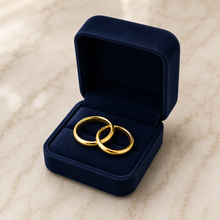 Cargar imagen en el visor de la galería, Argollas Matrimonio Inglés - Oro Amarillo Diamante