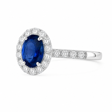 Cargar imagen en el visor de la galería, Anillo Zafiro Brillantes