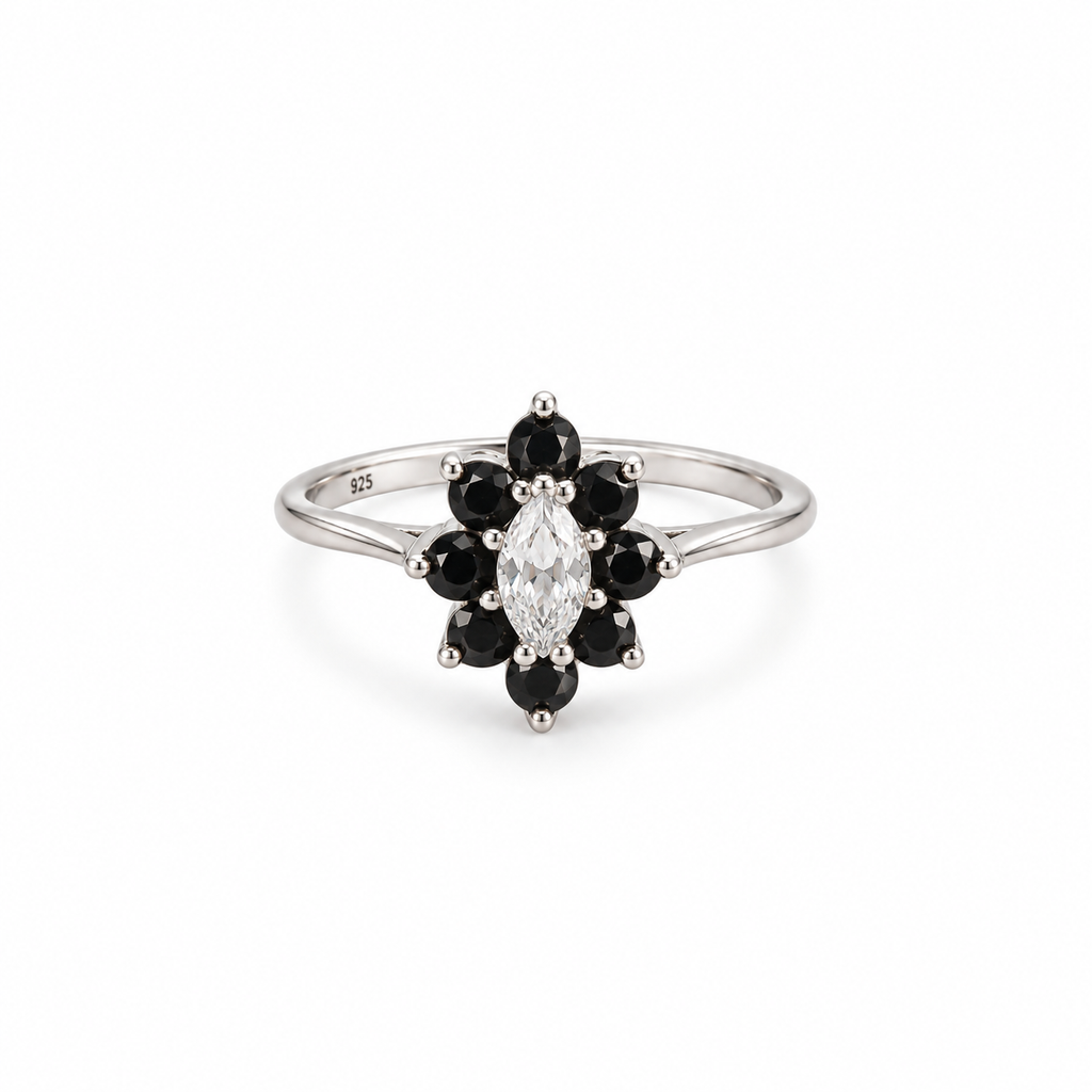Anillo Black Flower