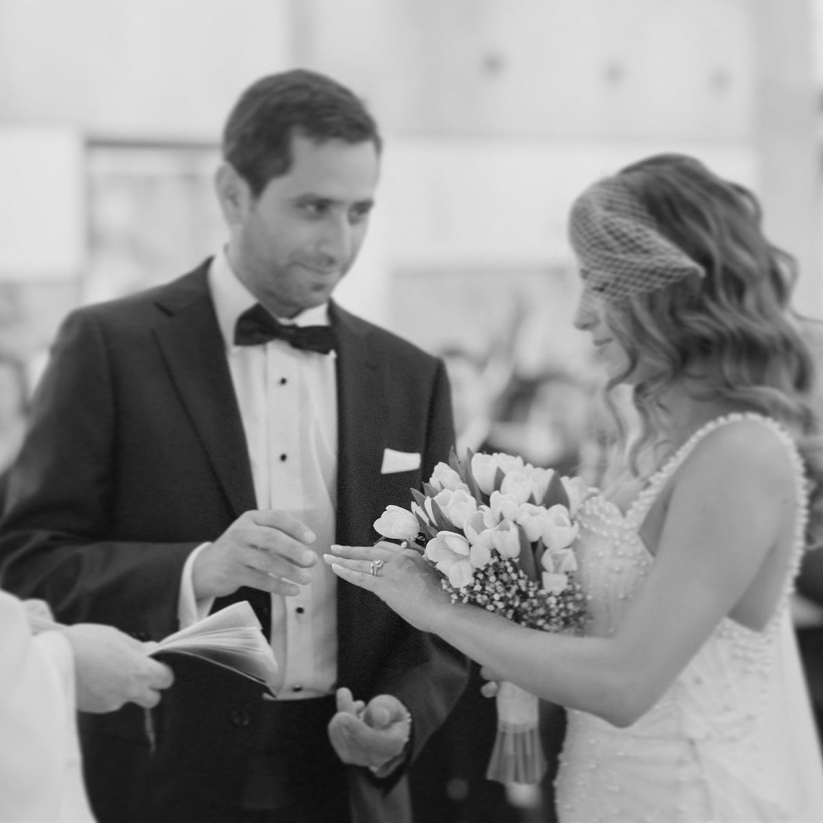 Argollas Matrimonio Inglés- Oro Blanco Diamante