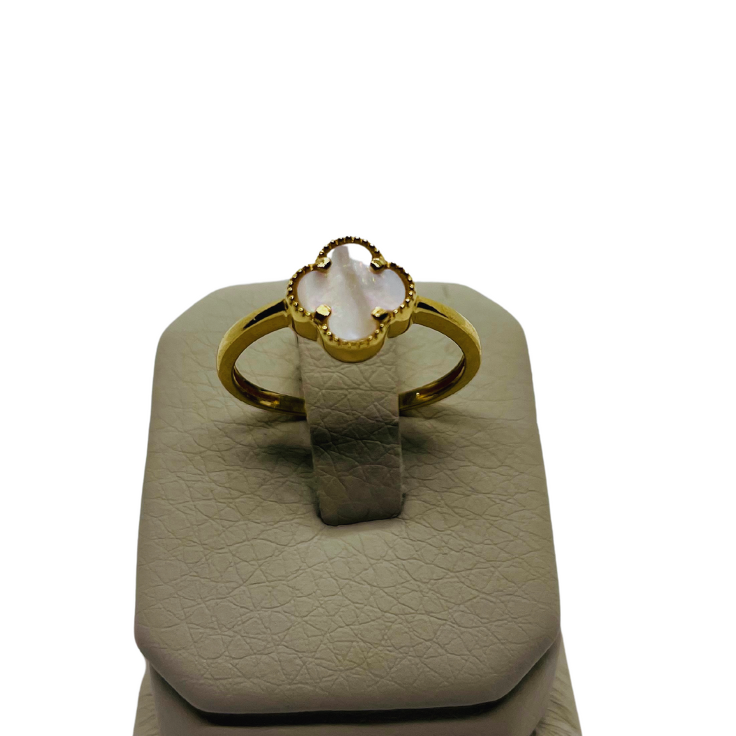 Anillo Flower White