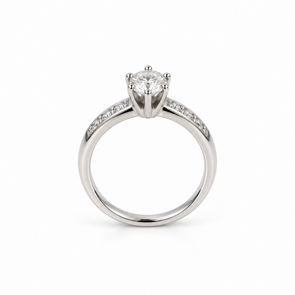 Anillo Solitario Diamante Queen