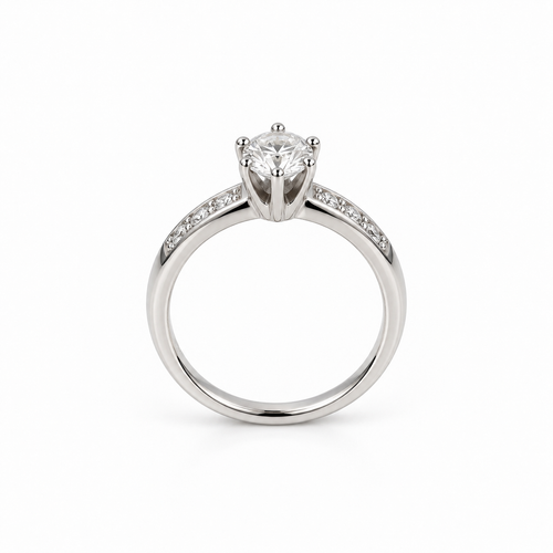 Anillo Solitario Brillante Queen
