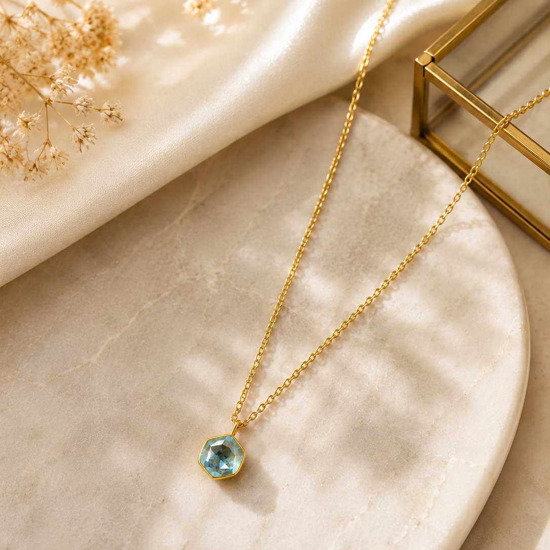 Collar Turquesa Gold Plated