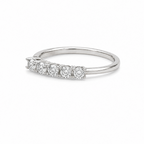 Anillo Cintillo Plata Circón Blanco