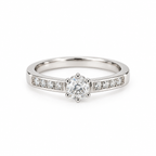 Anillo Solitario Diamante Queen