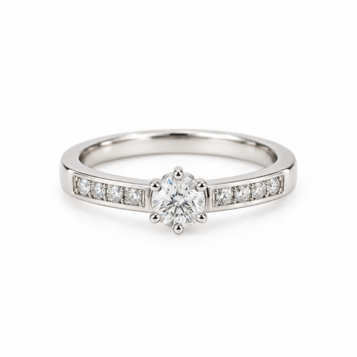 Anillo Solitario Brillante Queen