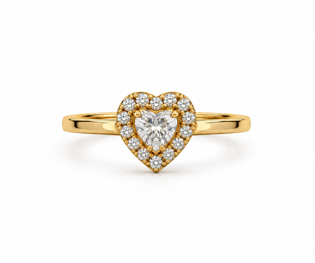 Anillo Heart Halo