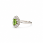 Anillo Circonia Green Silver