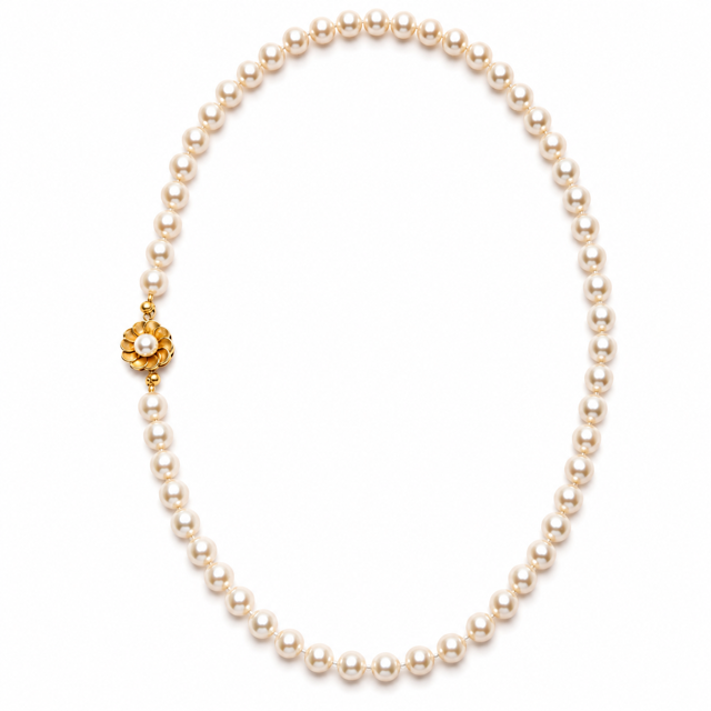 Collar Perlas Cultivadas Naturales en Oro 18K