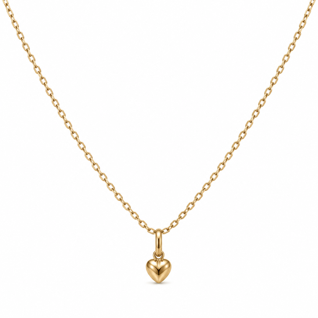Collar Corazón Bombé 18K