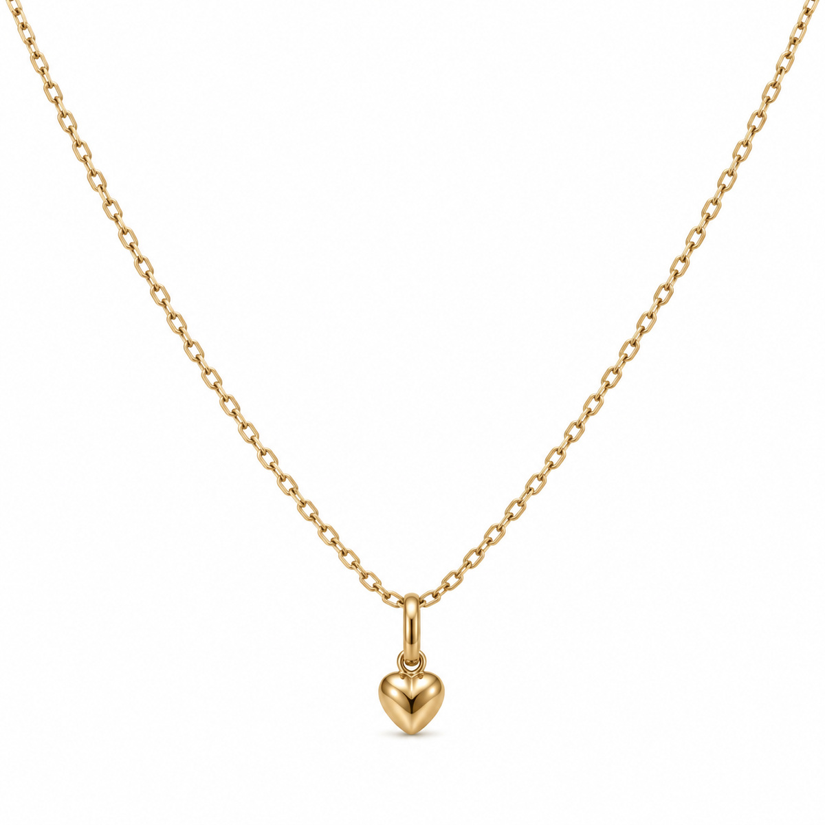 Collar Corazón Bombé 18K