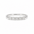 Anillo Cintillo Plata Circón Blanco