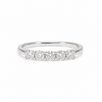 Anillo Cintillo Plata Circón Blanco
