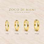 Argollas Matrimonio Inglés - Oro Amarillo
