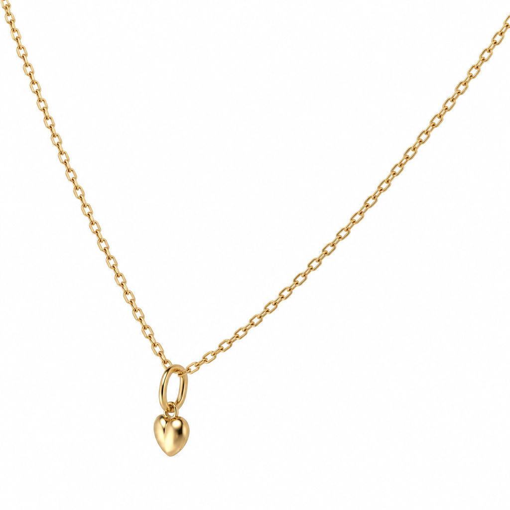 Collar Corazón Bombé 18K