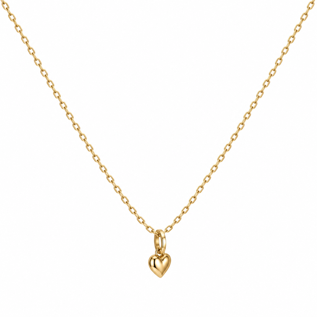 Collar Corazón Bombé 18K