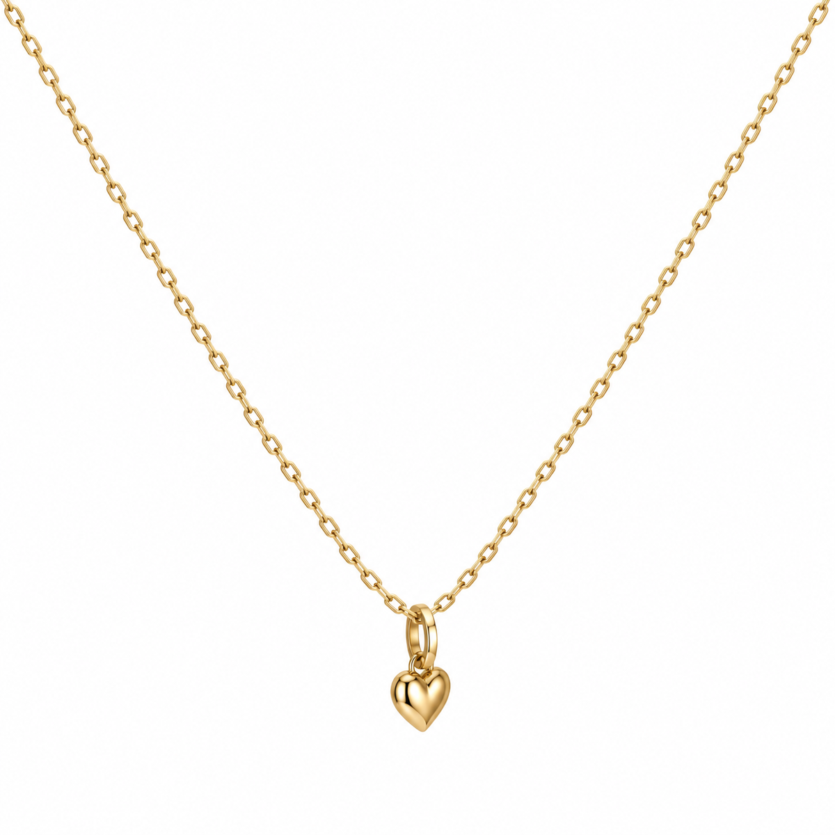 Collar Corazón Bombé 18K