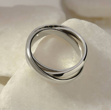 Argollas Matrimonio Inglés- Oro Blanco