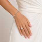 Anillo Diamante Central Oval