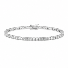 Cargar imagen en el visor de la galería, Pulsera Tennis de Diamantes en Oro Blanco 18K
