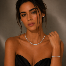 Cargar imagen en el visor de la galería, Pulsera Tennis de Diamantes en Oro Blanco 18K
