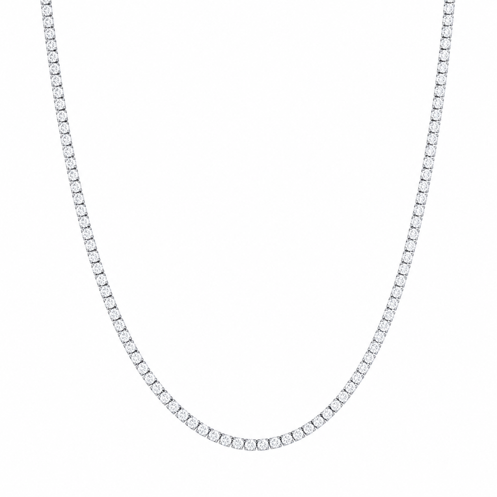 Collar Tennis de Diamantes en Oro Blanco 18