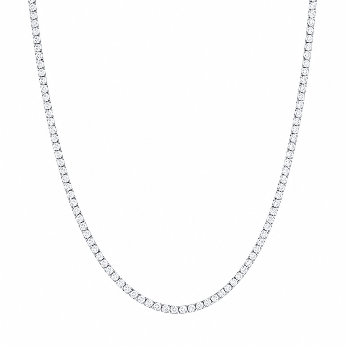 Collar Tennis de Diamantes en Oro Blanco 18
