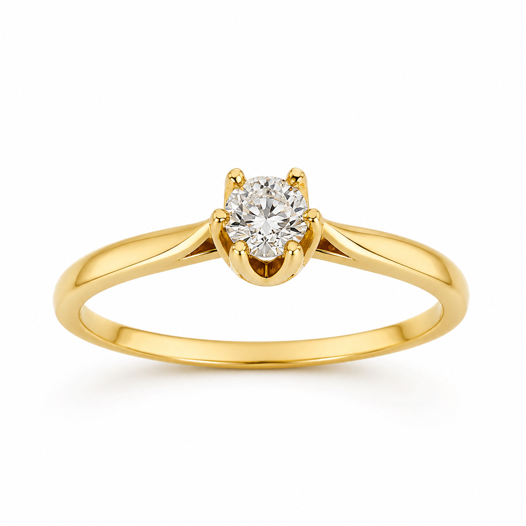 Anillo Solitario Circón