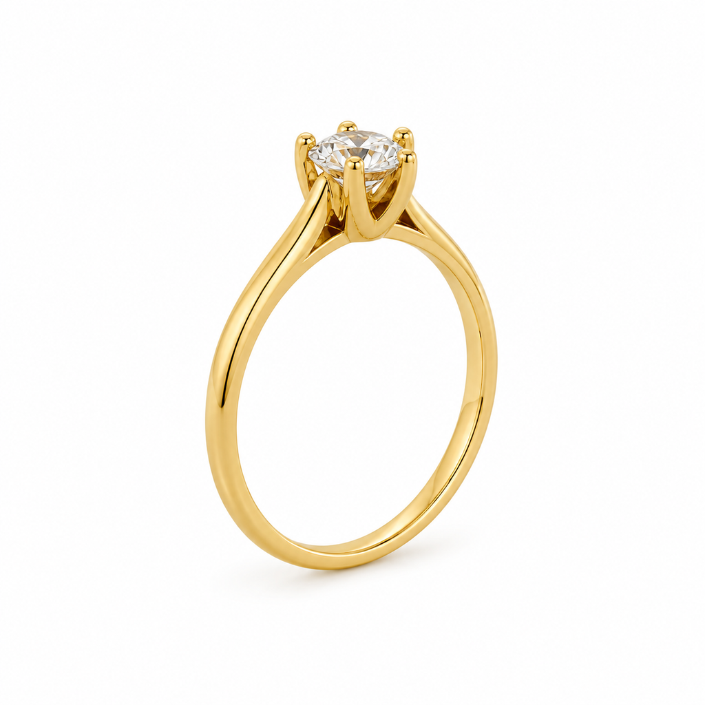 Anillo Solitario Circón