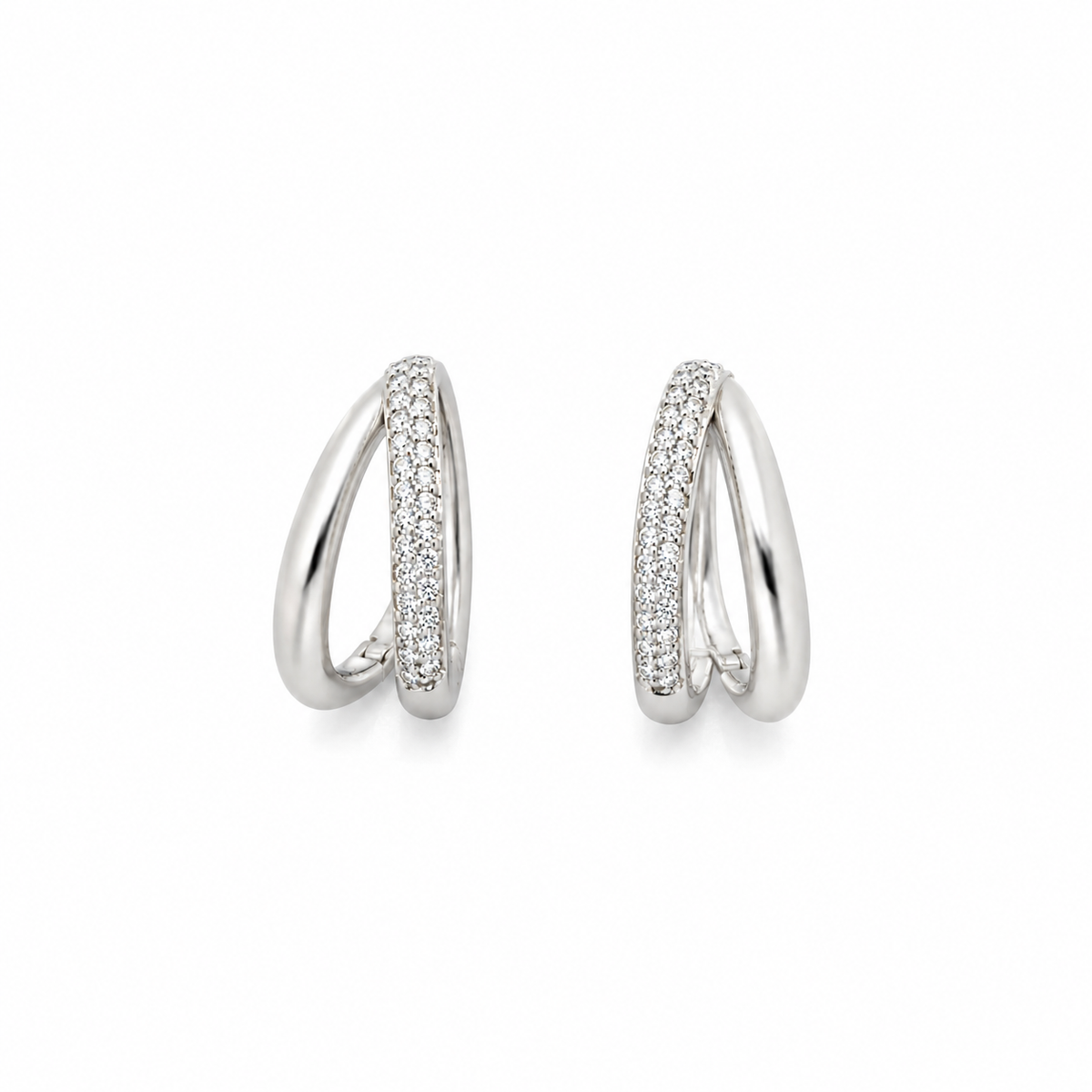 Aros Plata Rodinada Circón