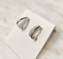 Cargar imagen en el visor de la galería, Aros Plata Rodinada Circón
