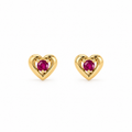 Aros Heart Rubí