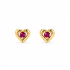 Aros Heart Rubí