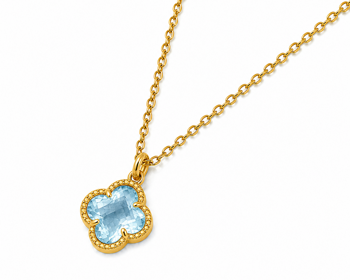 Collar Trébol Turquesa