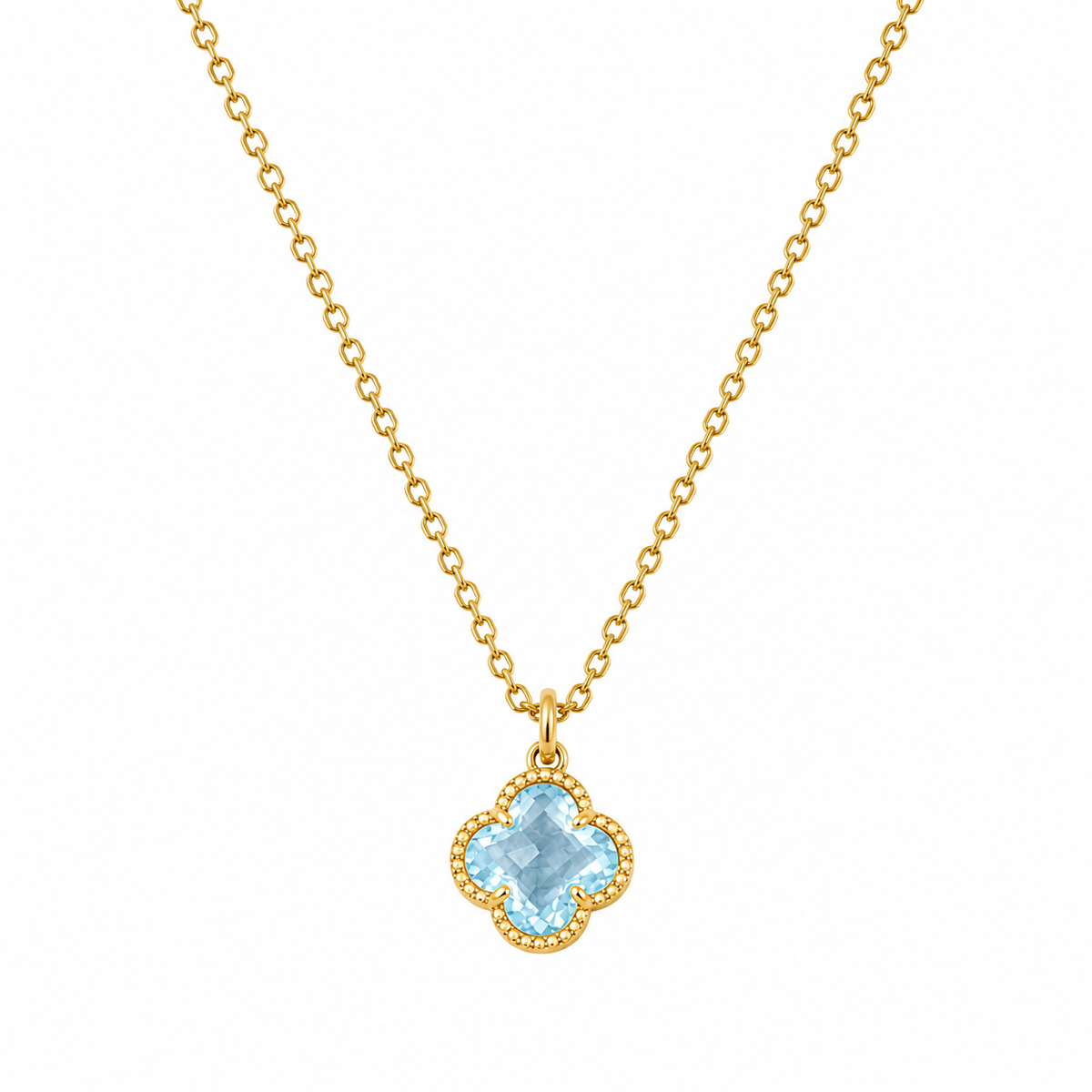 Collar Trébol Turquesa
