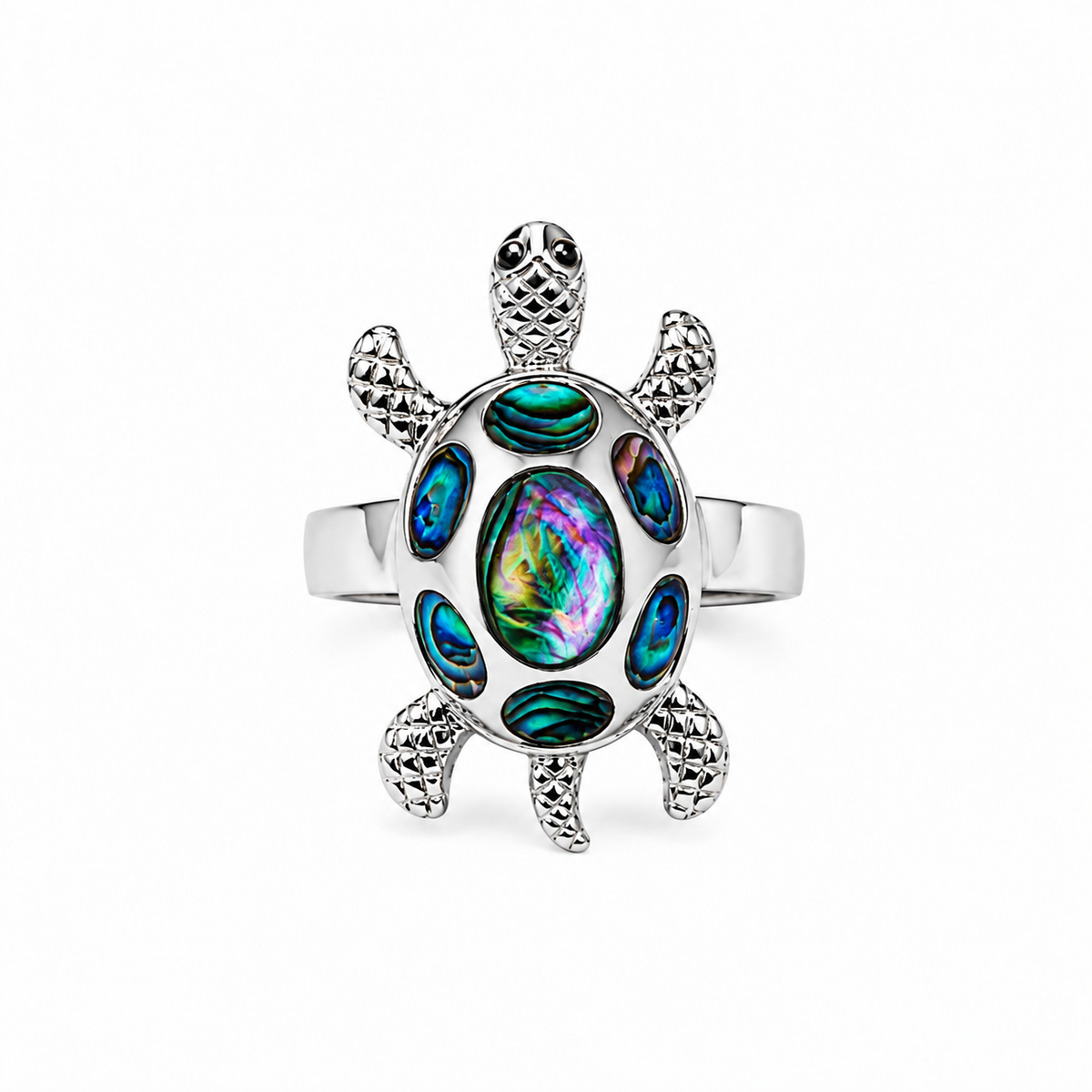 Anillo Plata Piedra Tortuga