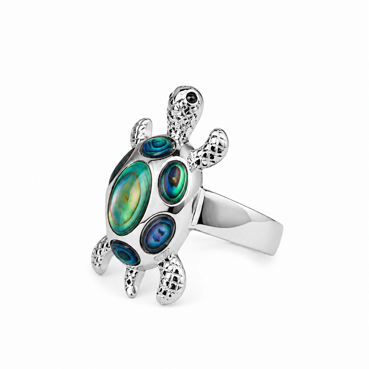 Anillo Plata Piedra Tortuga