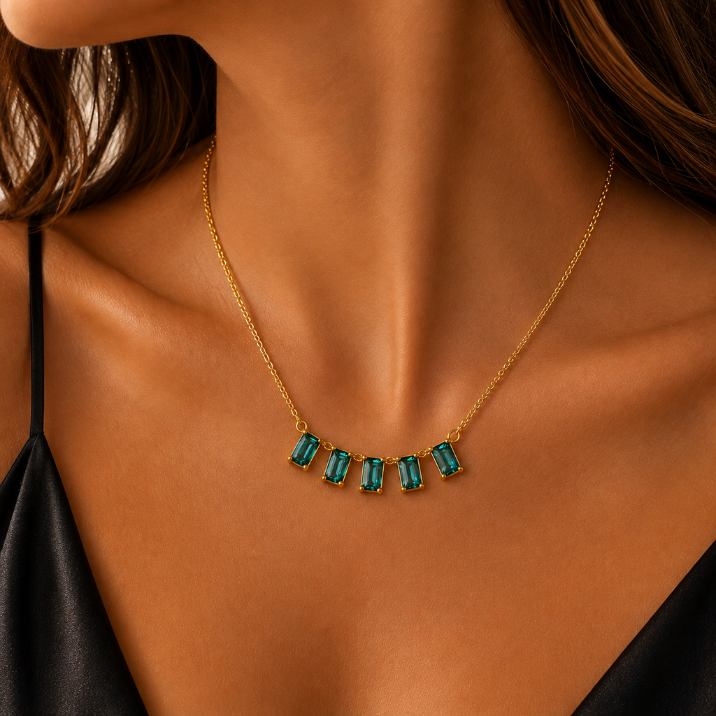 Collar Turquesa Gold Plated
