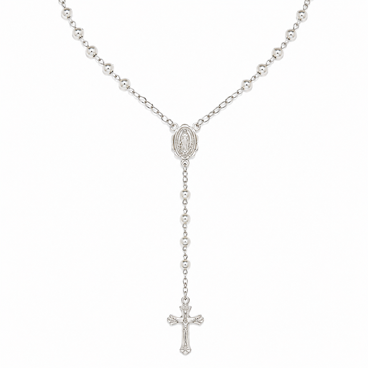 Collar Rosario Plata