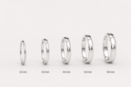 Argollas Matrimonio Inglés- Oro Blanco