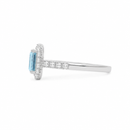 Anillo Aguamarina Diamantes Gold