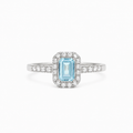 Anillo Aguamarina Diamantes