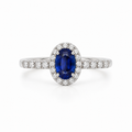Anillo Zafiro y Diamantes