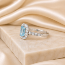 Cargar imagen en el visor de la galería, Anillo Aguamarina Diamantes
